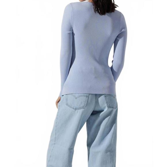 NEW ASTR ansen sweater in powder blue - Picture 2 of 2